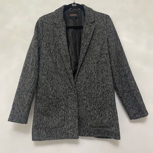 Black and white blazer